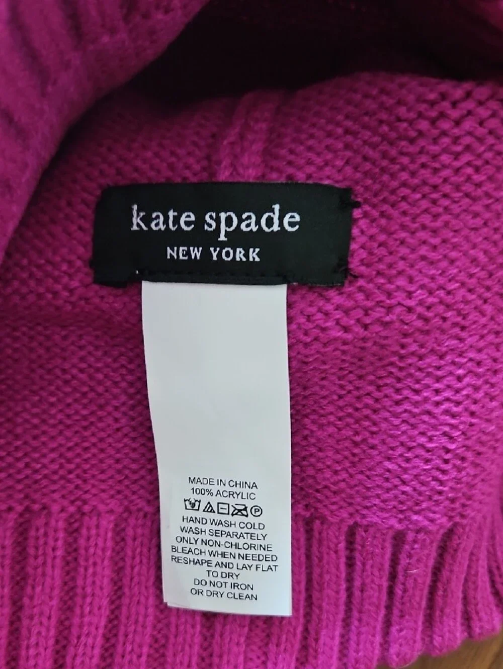 Kate Spade Knit Beanie With Bow Detail